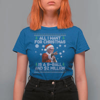 Funny Christmas Billy Meme T Shirt For Women A 8 Ball and 2 Million Dollars Baby Uncle in Santa Suit - Wonder Print Shop