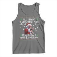 Funny Christmas Billy Meme Tank Top A 8 Ball and 2 Million Dollars Baby Uncle in Santa Suit - Wonder Print Shop