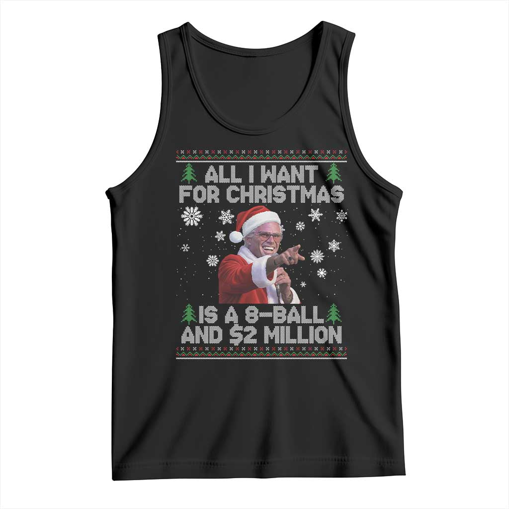 Funny Christmas Billy Meme Tank Top A 8 Ball and 2 Million Dollars Baby Uncle in Santa Suit - Wonder Print Shop