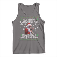 Funny Christmas Billy Meme Tank Top A 8 Ball and 2 Million Dollars Baby Uncle in Santa Suit - Wonder Print Shop