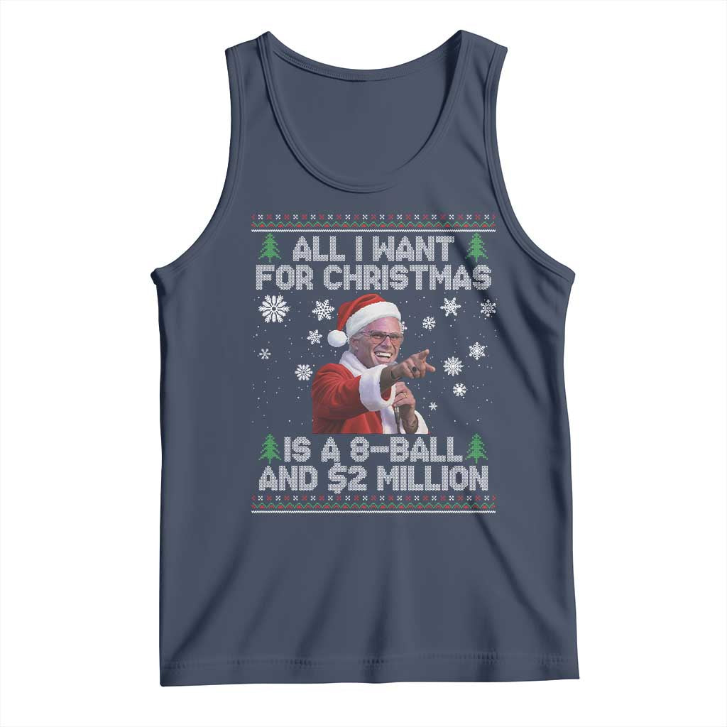 Funny Christmas Billy Meme Tank Top A 8 Ball and 2 Million Dollars Baby Uncle in Santa Suit - Wonder Print Shop