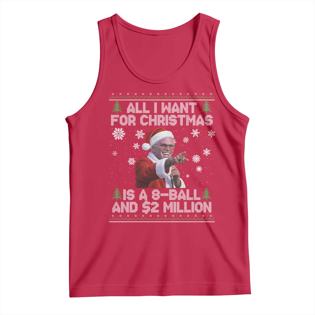 Funny Christmas Billy Meme Tank Top A 8 Ball and 2 Million Dollars Baby Uncle in Santa Suit - Wonder Print Shop