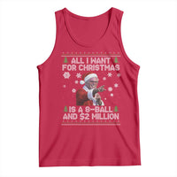 Funny Christmas Billy Meme Tank Top A 8 Ball and 2 Million Dollars Baby Uncle in Santa Suit - Wonder Print Shop