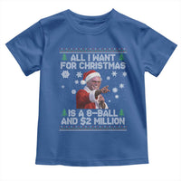 Funny Christmas Billy Meme Toddler T Shirt A 8 Ball and 2 Million Dollars Baby Uncle in Santa Suit - Wonder Print Shop