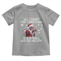 Funny Christmas Billy Meme Toddler T Shirt A 8 Ball and 2 Million Dollars Baby Uncle in Santa Suit - Wonder Print Shop