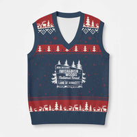 Iwishabish Woods National Forest V-Neck Knit Sweater Vest Funny Land of Audacity Meme Sassy Humor - Wonder Print Shop