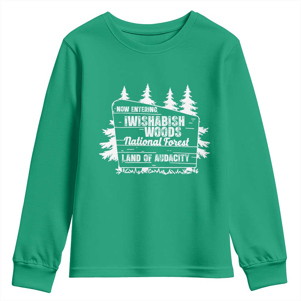 Iwishabish Woods National Forest Youth Sweatshirt Funny Land of Audacity Meme Sassy Humor - Wonder Print Shop