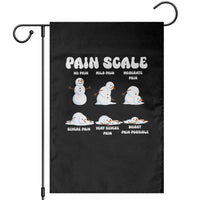 Funny Snowman Pain Scale Christmas Garden Flag Melting Snowman Holiday Humor - Wonder Print Shop