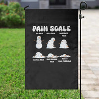 Funny Snowman Pain Scale Christmas Garden Flag Melting Snowman Holiday Humor - Wonder Print Shop