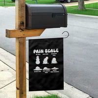 Funny Snowman Pain Scale Christmas Garden Flag Melting Snowman Holiday Humor - Wonder Print Shop
