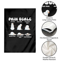 Funny Snowman Pain Scale Christmas Garden Flag Melting Snowman Holiday Humor - Wonder Print Shop