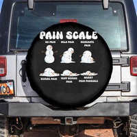 Funny Snowman Pain Scale Christmas Spare Tire Cover Melting Snowman Holiday Humor - Wonder Print Shop