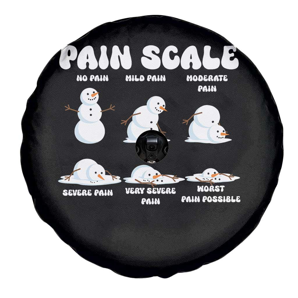 Funny Snowman Pain Scale Christmas Spare Tire Cover Melting Snowman Holiday Humor - Wonder Print Shop