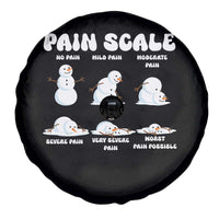 Funny Snowman Pain Scale Christmas Spare Tire Cover Melting Snowman Holiday Humor - Wonder Print Shop