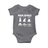 Funny Snowman Pain Scale Christmas Baby Onesie Melting Snowman Holiday Humor - Wonder Print Shop