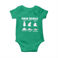 Funny Snowman Pain Scale Christmas Baby Onesie Melting Snowman Holiday Humor - Wonder Print Shop