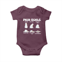 Funny Snowman Pain Scale Christmas Baby Onesie Melting Snowman Holiday Humor - Wonder Print Shop