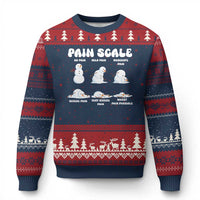 Funny Snowman Pain Scale Xmas Ugly Christmas Sweater Melting Snowman Holiday Humor - Wonder Print Shop