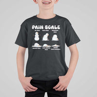 Funny Snowman Pain Scale Christmas T Shirt For Kid Melting Snowman Holiday Humor - Wonder Print Shop