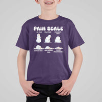 Funny Snowman Pain Scale Christmas T Shirt For Kid Melting Snowman Holiday Humor - Wonder Print Shop