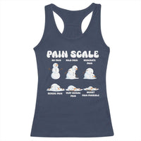 Funny Snowman Pain Scale Christmas Racerback Tank Top Melting Snowman Holiday Humor - Wonder Print Shop