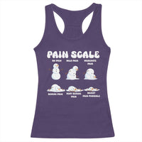 Funny Snowman Pain Scale Christmas Racerback Tank Top Melting Snowman Holiday Humor - Wonder Print Shop