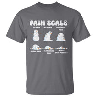 Funny Snowman Pain Scale Christmas T Shirt Melting Snowman Holiday Humor - Wonder Print Shop