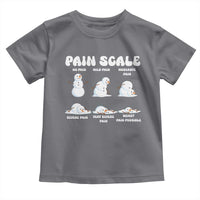Funny Snowman Pain Scale Christmas Toddler T Shirt Melting Snowman Holiday Humor - Wonder Print Shop