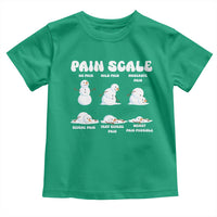 Funny Snowman Pain Scale Christmas Toddler T Shirt Melting Snowman Holiday Humor - Wonder Print Shop