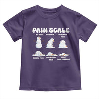 Funny Snowman Pain Scale Christmas Toddler T Shirt Melting Snowman Holiday Humor - Wonder Print Shop