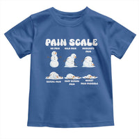 Funny Snowman Pain Scale Christmas Toddler T Shirt Melting Snowman Holiday Humor - Wonder Print Shop
