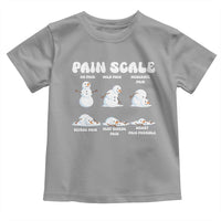 Funny Snowman Pain Scale Christmas Toddler T Shirt Melting Snowman Holiday Humor - Wonder Print Shop