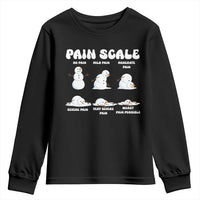 Funny Snowman Pain Scale Christmas Youth Sweatshirt Melting Snowman Holiday Humor - Wonder Print Shop