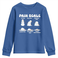 Funny Snowman Pain Scale Christmas Youth Sweatshirt Melting Snowman Holiday Humor - Wonder Print Shop