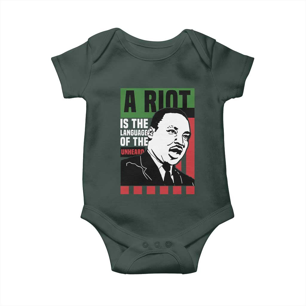 Martin Luther King MLK Baby Onesie A Riot Is The Language Of The Unheard Civil Rights