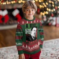 Martin Luther King MLK Ugly Christmas Sweater A Riot Is The Language Of The Unheard Civil Rights - Wonder Print Shop