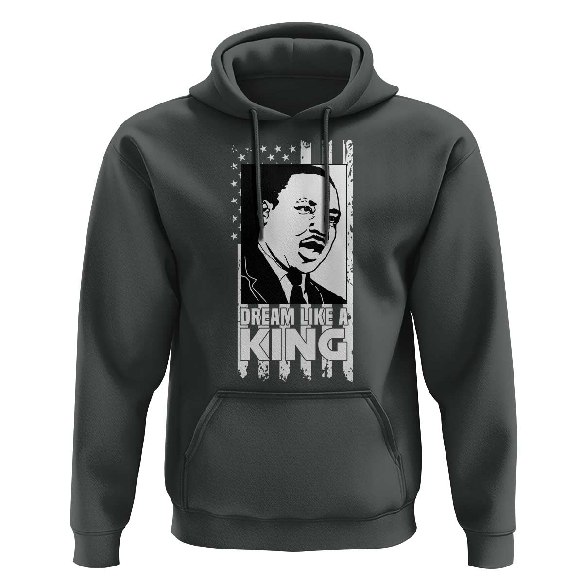 Martin Luther King MLK Hoodie Dream Like A King Black History American Flag