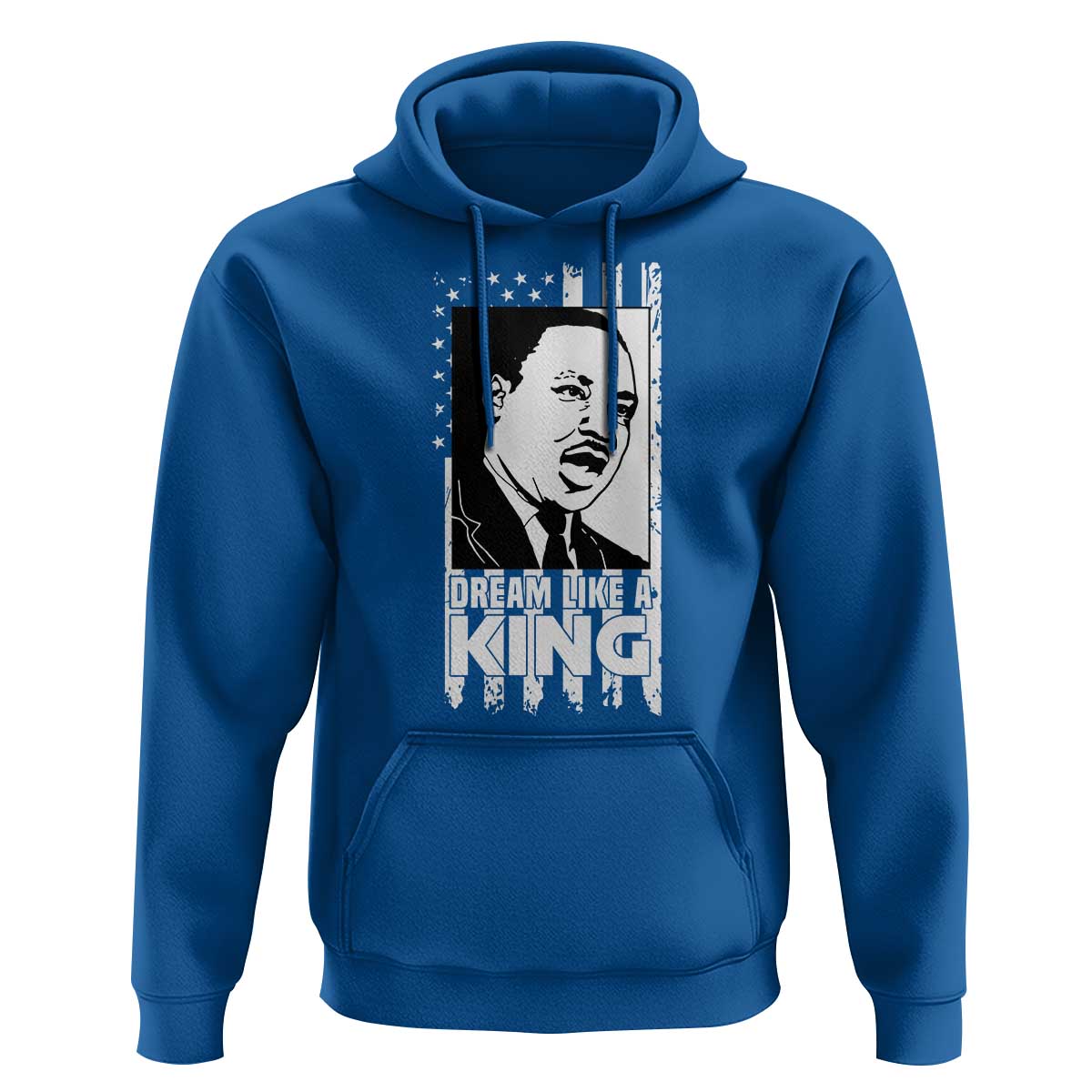 Martin Luther King MLK Hoodie Dream Like A King Black History American Flag