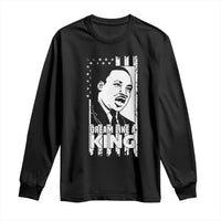 Martin Luther King MLK Long Sleeve Shirt Dream Like A King Black History American Flag