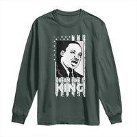 Martin Luther King MLK Long Sleeve Shirt Dream Like A King Black History American Flag