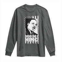 Martin Luther King MLK Long Sleeve Shirt Dream Like A King Black History American Flag