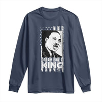 Martin Luther King MLK Long Sleeve Shirt Dream Like A King Black History American Flag