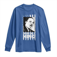 Martin Luther King MLK Long Sleeve Shirt Dream Like A King Black History American Flag