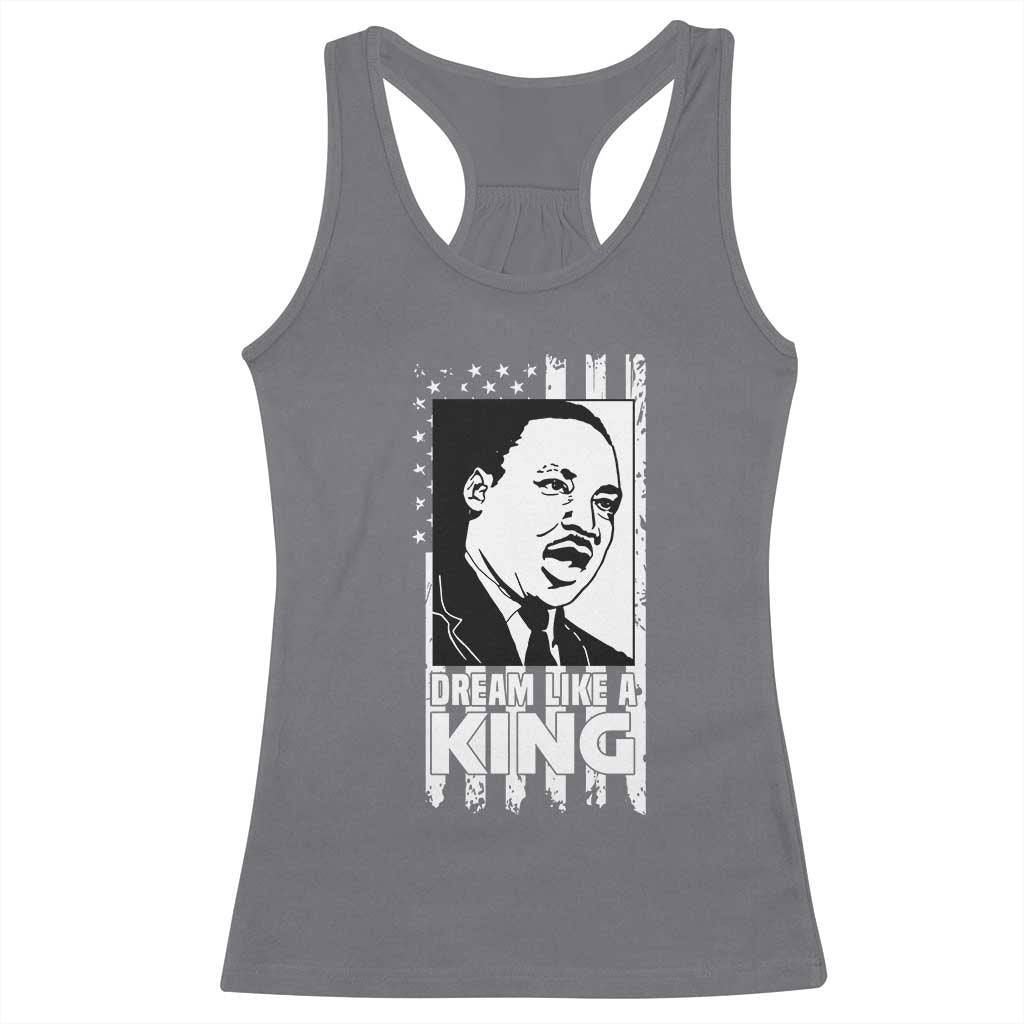 Martin Luther King MLK Racerback Tank Top Dream Like A King Black History American Flag