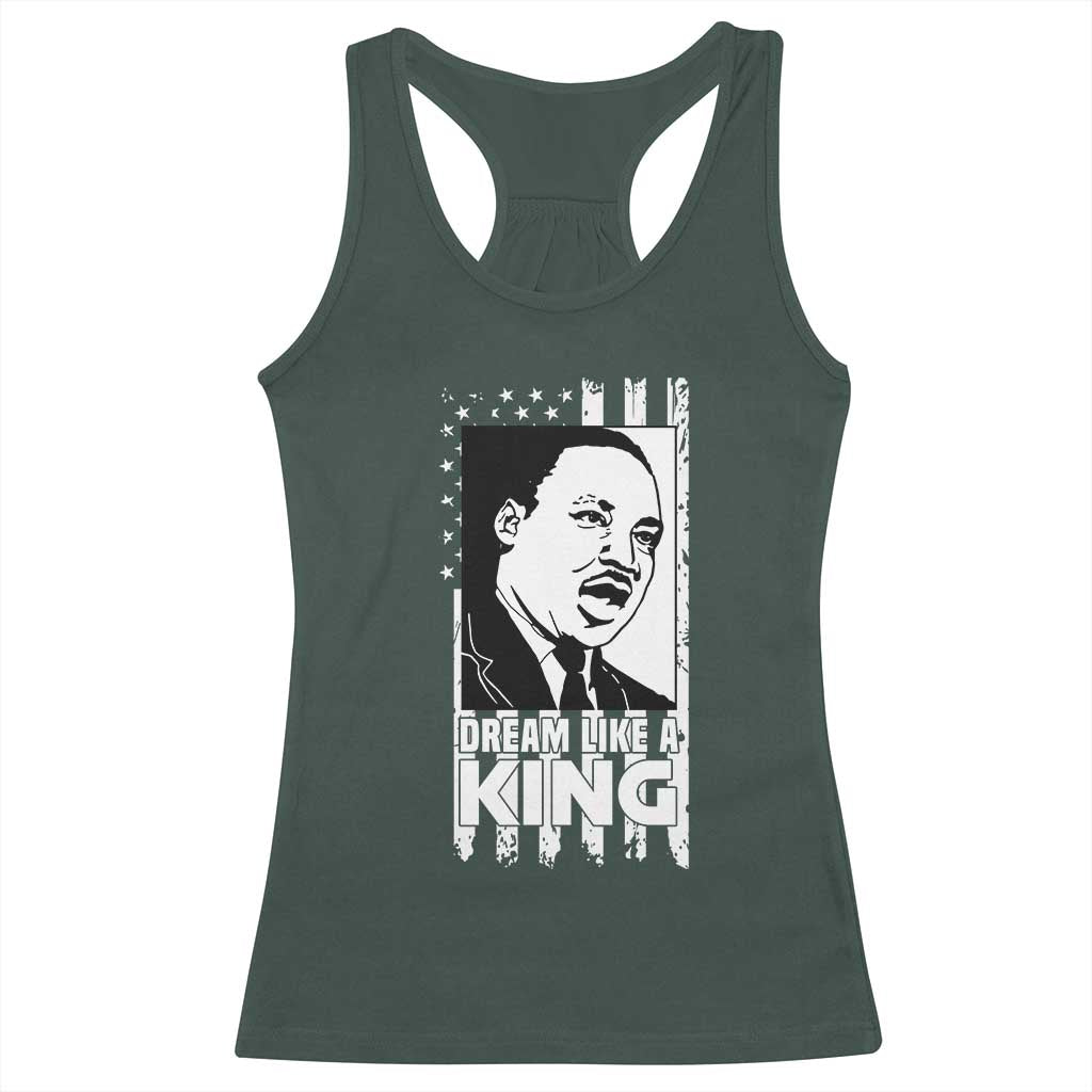 Martin Luther King MLK Racerback Tank Top Dream Like A King Black History American Flag