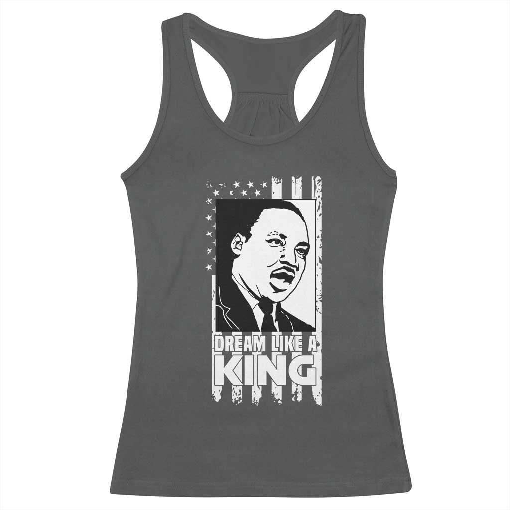 Martin Luther King MLK Racerback Tank Top Dream Like A King Black History American Flag