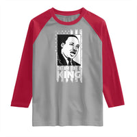 Martin Luther King MLK Raglan Shirt Dream Like A King Black History American Flag