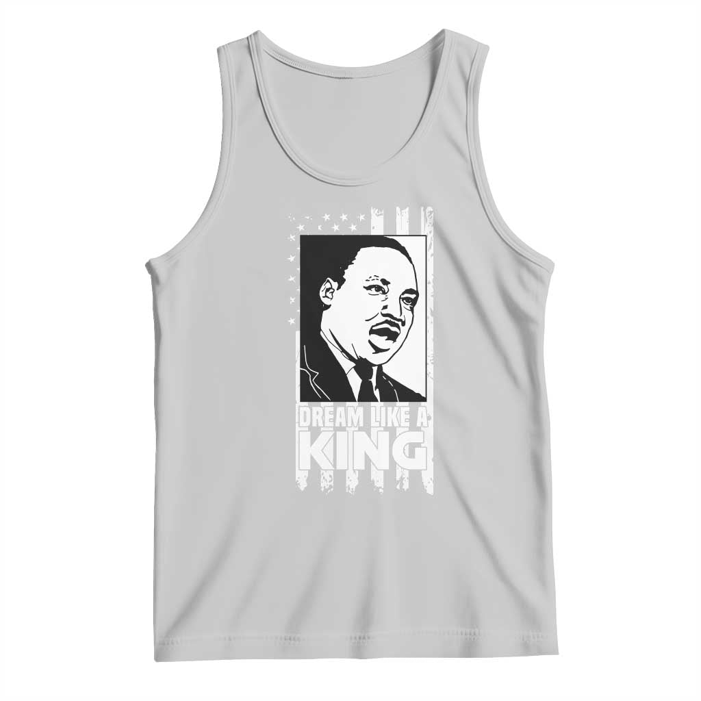 Martin Luther King MLK Tank Top Dream Like A King Black History American Flag