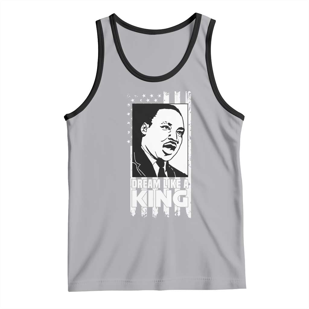 Martin Luther King MLK Tank Top Dream Like A King Black History American Flag