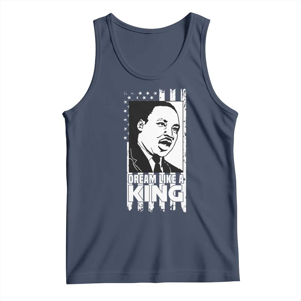 Martin Luther King MLK Tank Top Dream Like A King Black History American Flag